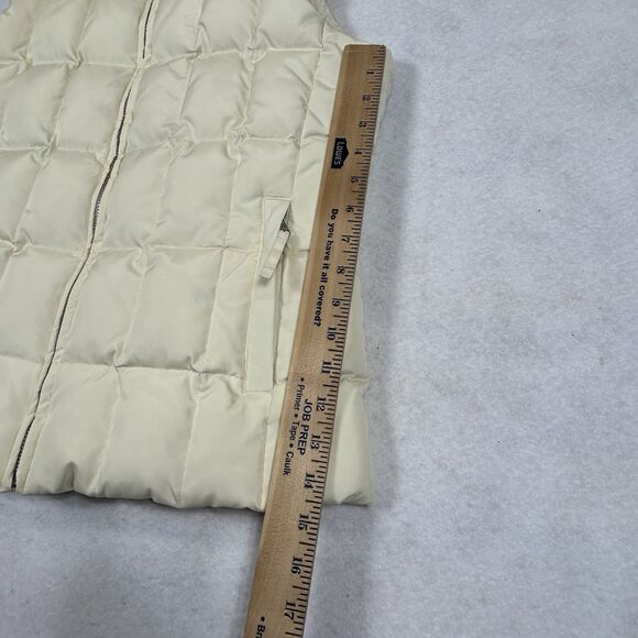GAP Full Zip Down Puffer Vest Quilted Ivory/Cream Women's M Y2K Skiing Outdoors - Picture 14 of 15